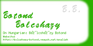 botond bolcshazy business card